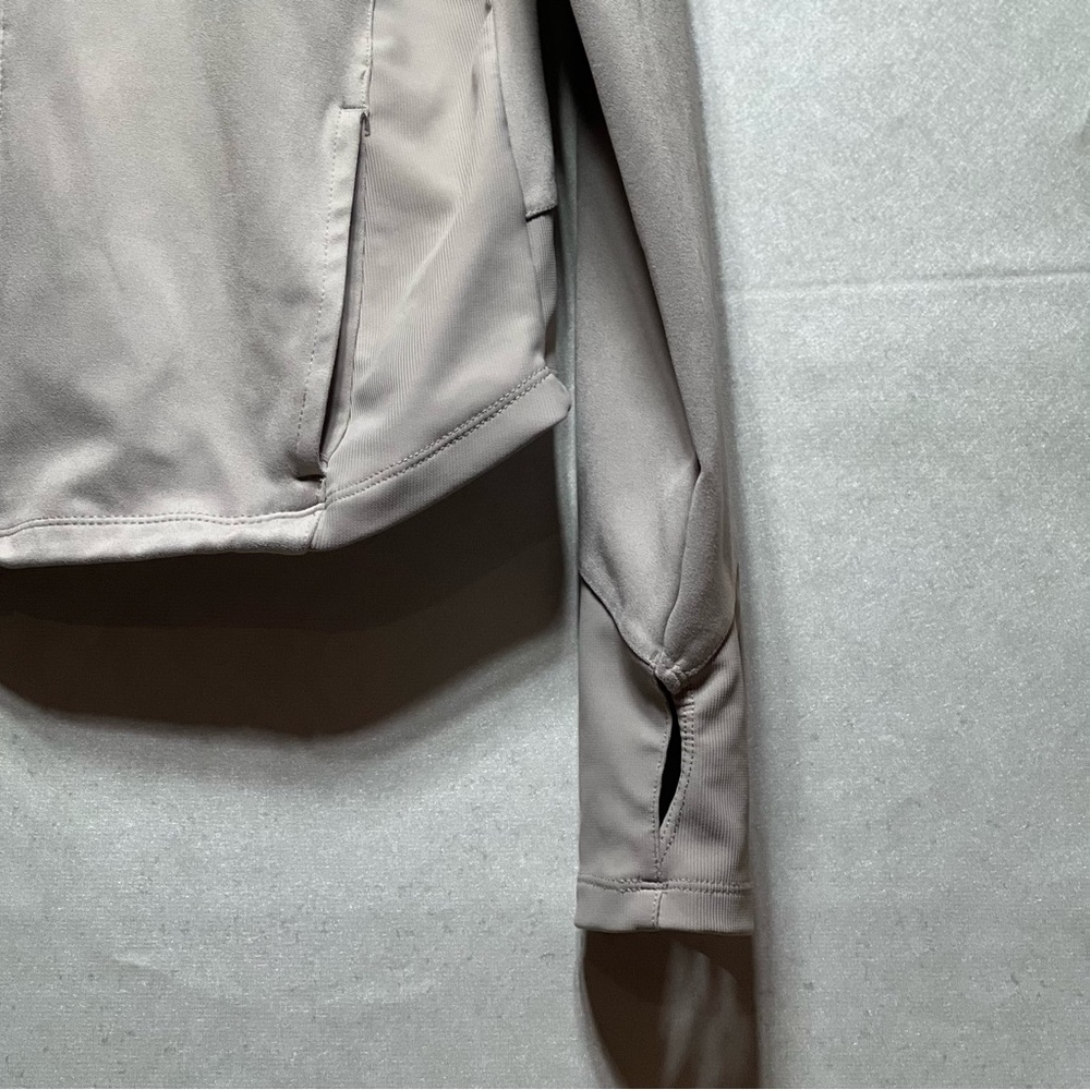 Danskin Taupe Full Zippered Run Jacket, Size Medium - Picture 7 of 10